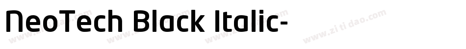 NeoTech Black Italic字体转换